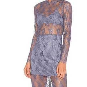 Violet long sleeve sheer floral print maxi dress